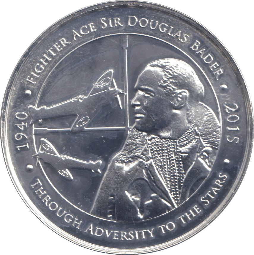 2015 MEDALLION BATTLE OF BRITAIN FIGHTER ACE SIR DOUGLAS BADER - WORLD COINS - Cambridgeshire Coins