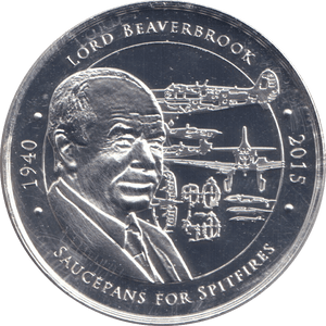 2015 MEDALLION BATTLE OF BRITAIN - LORD BEAVERBROOK - MEDALS & MEDALLIONS - Cambridgeshire Coins