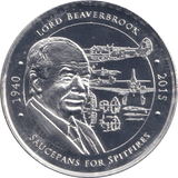 2015 MEDALLION BATTLE OF BRITAIN - LORD BEAVERBROOK - MEDALS & MEDALLIONS - Cambridgeshire Coins