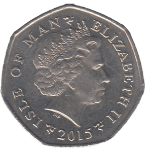 2015 MILNER'S TOWER 50P ISLE OF MAN - 50P REGIONAL ISSUES - Cambridgeshire Coins
