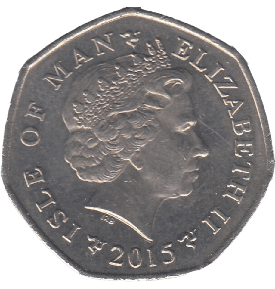 2015 MILNER'S TOWER 50P ISLE OF MAN - 50P REGIONAL ISSUES - Cambridgeshire Coins