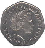 2015 MILNER'S TOWER 50P ISLE OF MAN - 50P REGIONAL ISSUES - Cambridgeshire Coins