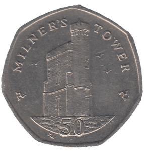 2015 MILNER'S TOWER 50P ISLE OF MAN - 50P REGIONAL ISSUES - Cambridgeshire Coins