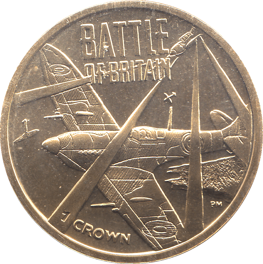 2015 ONE CROWN BATTLE OF BRITAIN - WORLD COINS - Cambridgeshire Coins