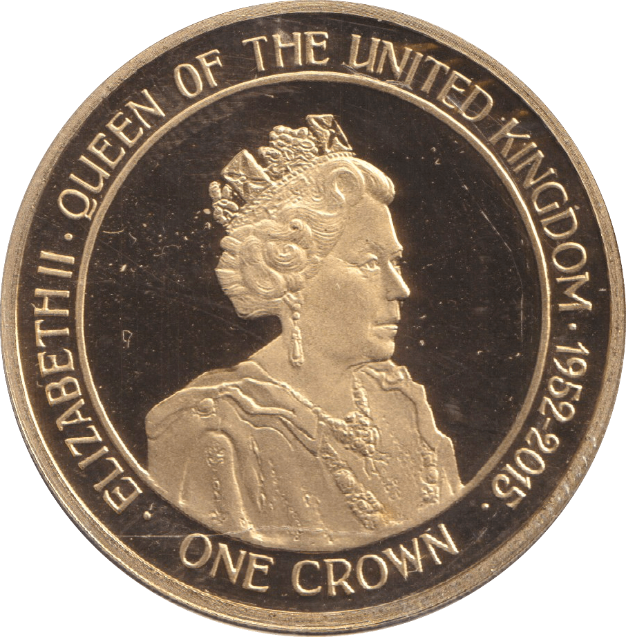 2015 ONE CROWN QUEEN ELIZABETH II GIBRALTAR - WORLD COINS - Cambridgeshire Coins