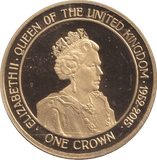 2015 ONE CROWN QUEEN ELIZABETH II GIBRALTAR - WORLD COINS - Cambridgeshire Coins