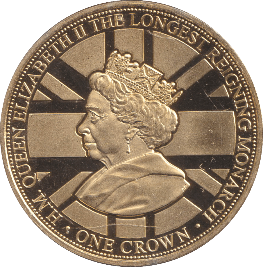 2015 ONE CROWN QUEEN ELIZABETH II THE LONGEST REIGNING MONARCH GIBRALTAR - WORLD COINS - Cambridgeshire Coins