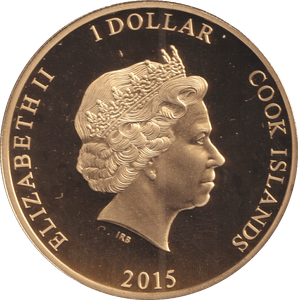 2015 ONE DOLLAR COOK ISLANDS KING GEORGE III - WORLD COINS - Cambridgeshire Coins