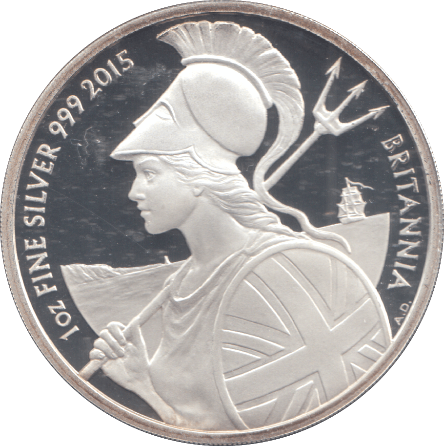 2015 ONE OUNCE FINE SILVER BRITANNIA TWO POUND COIN - SILVER BRITANNIA - Cambridgeshire Coins