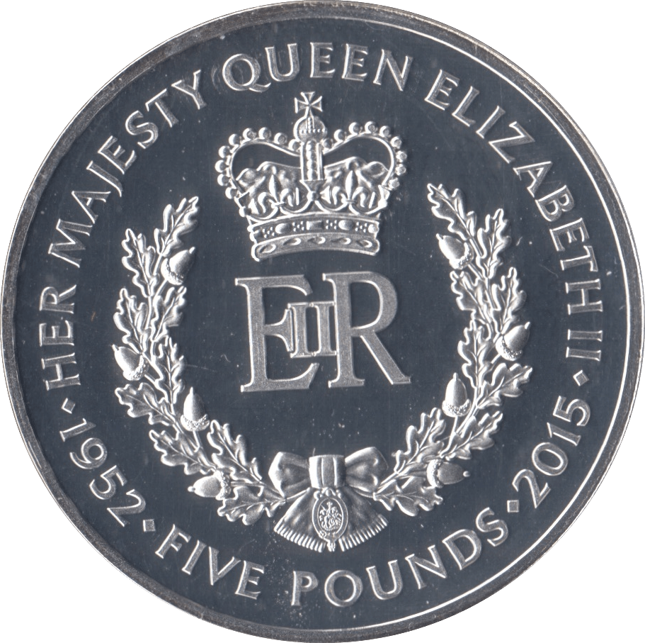 2015 PROOF SAPPHIRE JUBILEE 5 POUNDS TRISTAN DA CUNHA - WORLD COINS - Cambridgeshire Coins