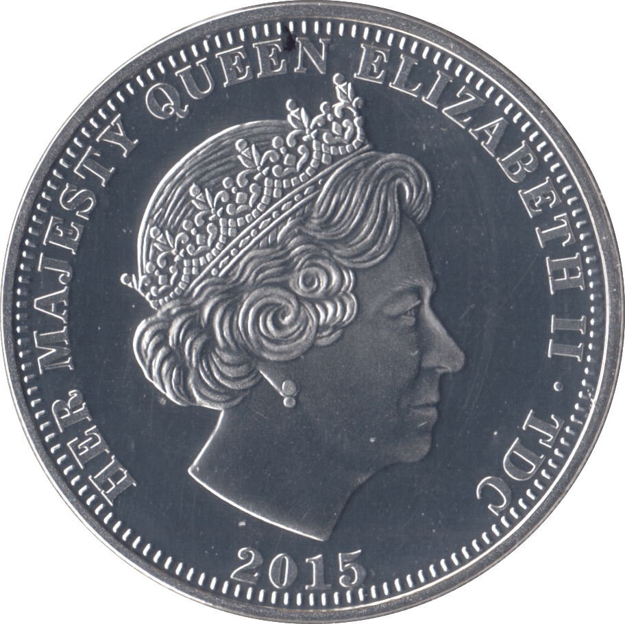 2015 PROOF SAPPHIRE JUBILEE 5 POUNDS TRISTAN DA CUNHA - WORLD COINS - Cambridgeshire Coins