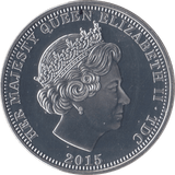 2015 PROOF SAPPHIRE JUBILEE 5 POUNDS TRISTAN DA CUNHA - WORLD COINS - Cambridgeshire Coins