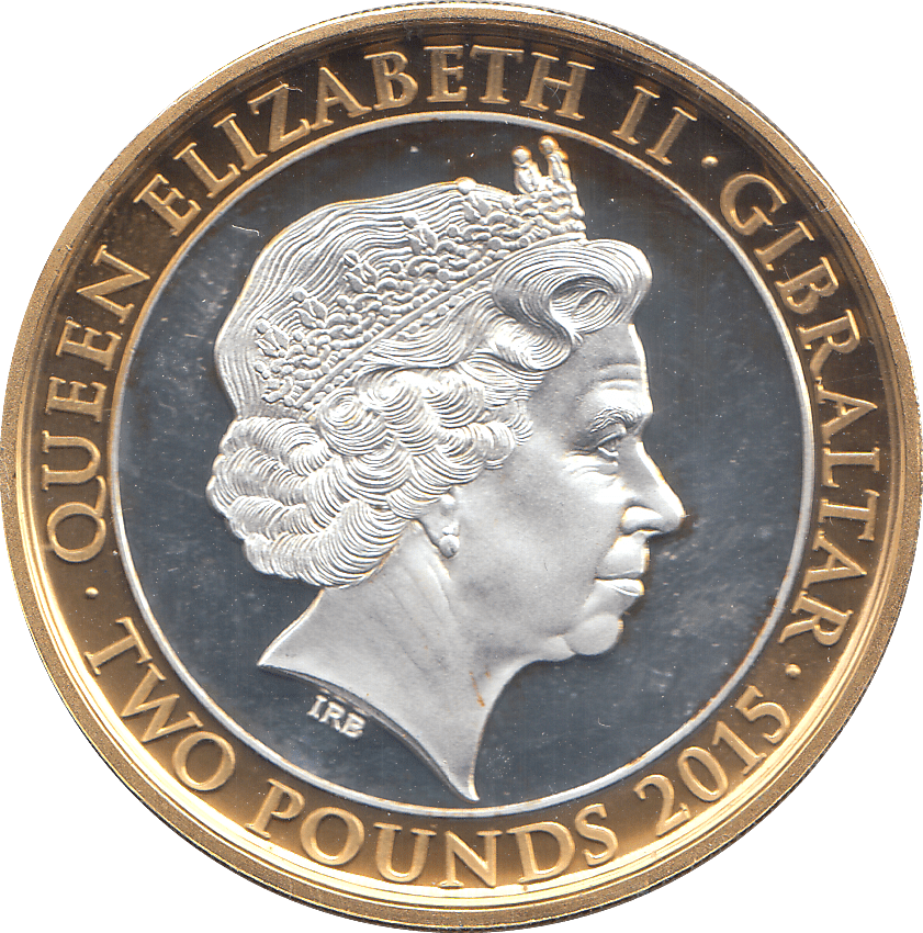 2015 PROOF TWO POUNDS WINSTON CHURCHILL GIBRALTAR 2 - WORLD COINS - Cambridgeshire Coins