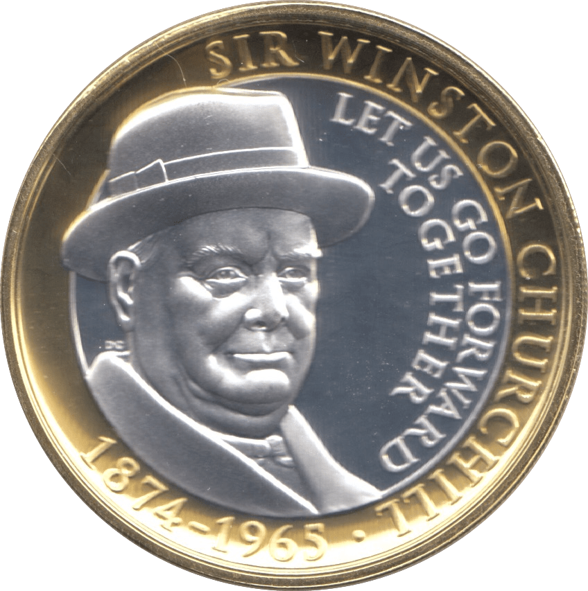 2015 PROOF TWO POUNDS WINSTON CHURCHILL GIBRALTAR - WORLD COINS - Cambridgeshire Coins