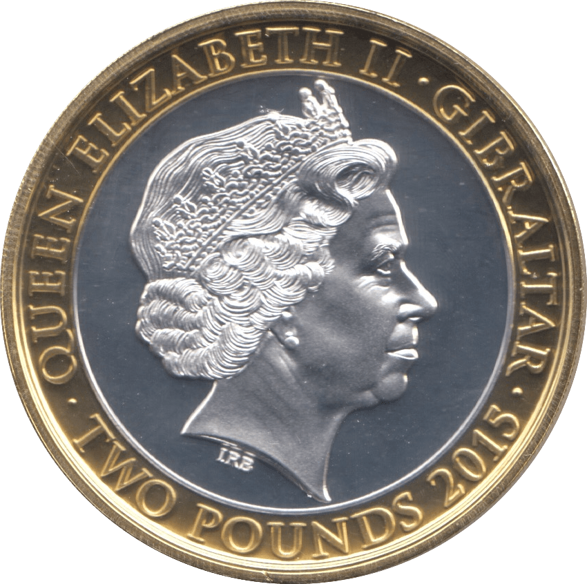 2015 PROOF TWO POUNDS WINSTON CHURCHILL GIBRALTAR - WORLD COINS - Cambridgeshire Coins