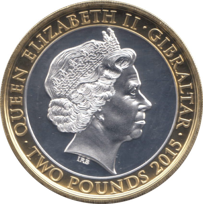 2015 PROOF TWO POUNDS WINSTON CHURCHILL GIBRALTAR - WORLD COINS - Cambridgeshire Coins