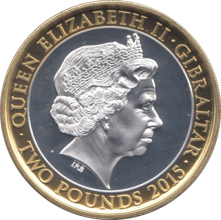 2015 PROOF TWO POUNDS WINSTON CHURCHILL GIBRALTAR - WORLD COINS - Cambridgeshire Coins
