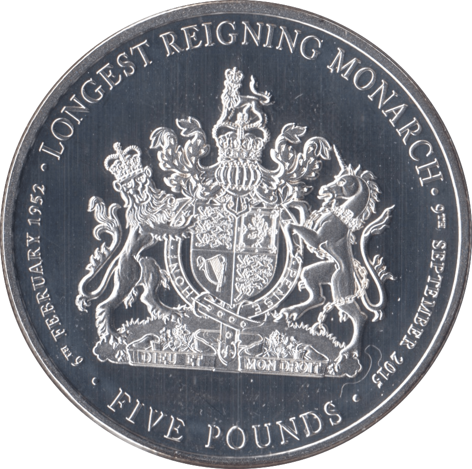 2015 QUEEN ELIZABETH LONGEST REIGNING MONARCH 5 POUNDS TRISTAN DA CUNHA - WORLD COINS - Cambridgeshire Coins