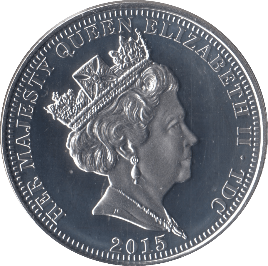 2015 QUEEN ELIZABETH LONGEST REIGNING MONARCH 5 POUNDS TRISTAN DA CUNHA - WORLD COINS - Cambridgeshire Coins