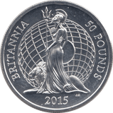 2015 SILVER £50 BRITANNIA ( BU ) - SILVER WORLD COINS - Cambridgeshire Coins