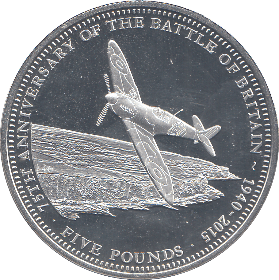 2015 SILVER 75TH ANNIVERSARY BATTLE OF BRITAN FIVE POUNDS ( PROOF ) - £5 Silver Proof - Cambridgeshire Coins