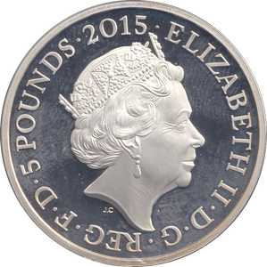 2015 SILVER FIVE POUNDS BATTLE OF WATERLOO - WORLD COINS - Cambridgeshire Coins