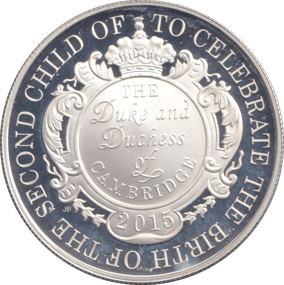2015 SILVER FIVE POUNDS BIRTH OF PRINCESS CHARLOTTE - WORLD COINS - Cambridgeshire Coins