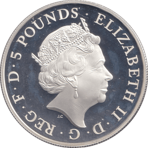 2015 SILVER FIVE POUNDS BIRTH OF PRINCESS CHARLOTTE - WORLD COINS - Cambridgeshire Coins