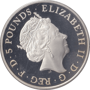 2015 SILVER FIVE POUNDS - WORLD COINS - Cambridgeshire Coins
