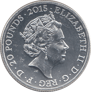 2015 SILVER LONGEST REIGN TWENTY POUNDS - SILVER WORLD COINS - Cambridgeshire Coins