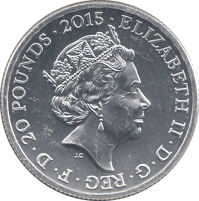 2015 SILVER LONGEST REIGN TWENTY POUNDS - SILVER WORLD COINS - Cambridgeshire Coins