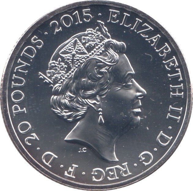 2015 SILVER LONGEST REIGN TWENTY POUNDS - WORLD COINS - Cambridgeshire Coins
