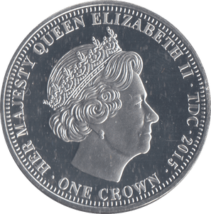 2015 SILVER ONE CROWN - CROWN - Cambridgeshire Coins