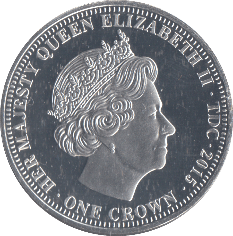 2015 SILVER ONE CROWN - CROWN - Cambridgeshire Coins