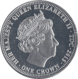 2015 SILVER ONE CROWN - CROWN - Cambridgeshire Coins