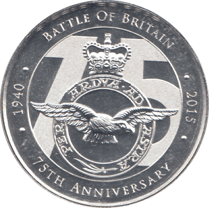 2015 SILVER PLATED BATTLE OF BRITAIN 75TH ANNIVERSARY ( PROOF ) - SILVER WORLD COINS - Cambridgeshire Coins