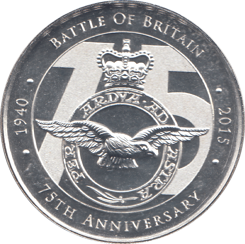 2015 SILVER PLATED BATTLE OF BRITAIN 75TH ANNIVERSARY ( PROOF ) - SILVER WORLD COINS - Cambridgeshire Coins