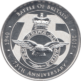 2015 SILVER PLATED BATTLE OF BRITAIN 75TH ANNIVERSARY ( PROOF ) - SILVER WORLD COINS - Cambridgeshire Coins
