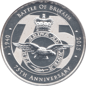 2015 SILVER PLATED BATTLE OF BRITAIN 75TH ANNIVERSARY ( PROOF ) - SILVER WORLD COINS - Cambridgeshire Coins