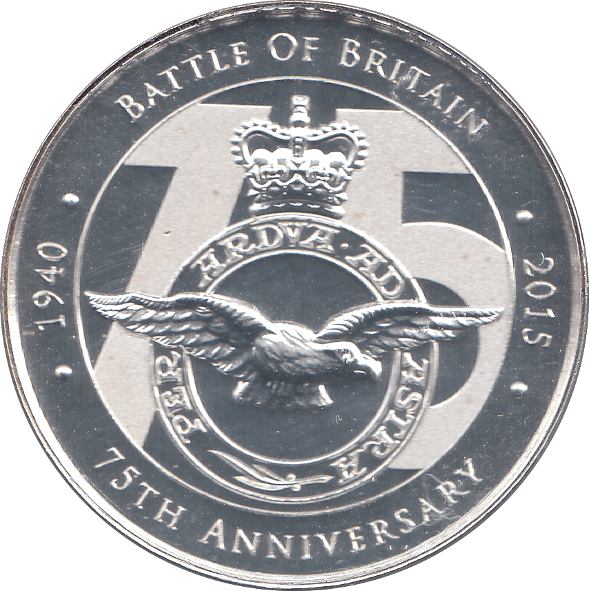 2015 SILVER PLATED BATTLE OF BRITAIN 75TH ANNIVERSARY ( PROOF ) - SILVER WORLD COINS - Cambridgeshire Coins