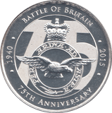 2015 SILVER PLATED BATTLE OF BRITAIN 75TH ANNIVERSARY ( PROOF ) - SILVER WORLD COINS - Cambridgeshire Coins