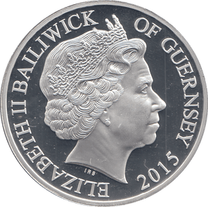 2015 SILVER PROOF 5 POUNDS CORONATION OF THE QUEEN - WORLD COINS - Cambridgeshire Coins