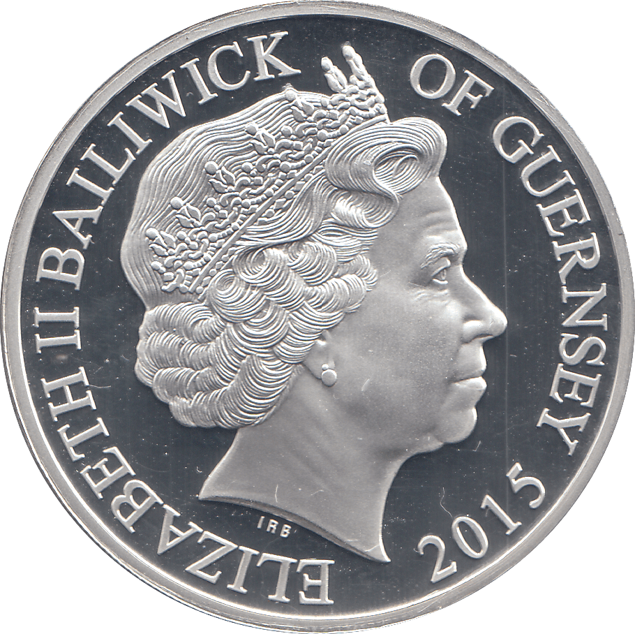 2015 SILVER PROOF 5 POUNDS CORONATION OF THE QUEEN - WORLD COINS - Cambridgeshire Coins