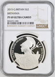 2015 SILVER PROOF BRITANNIA PF 69 ULTRA CAMEO - NGC SILVER COINS - Cambridgeshire Coins