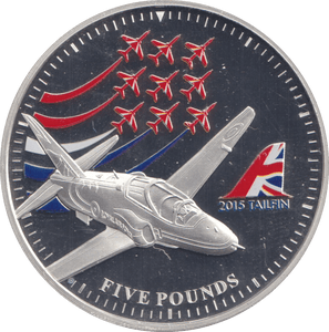 2015 SILVER PROOF FIVE POUND BAILIWICK OF JERSEY - SILVER WORLD COINS - Cambridgeshire Coins