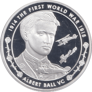2015 SILVER PROOF FIVE POUND THE FIRST WORLD WAR ALBERT BALL VC - SILVER WORLD COINS - Cambridgeshire Coins