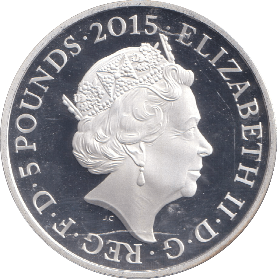 2015 SILVER PROOF FIVE POUND THE FIRST WORLD WAR MERCHANT NAVY - SILVER WORLD COINS - Cambridgeshire Coins
