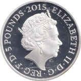 2015 SILVER PROOF FIVE POUND THE FIRST WORLD WAR MERCHANT NAVY - SILVER WORLD COINS - Cambridgeshire Coins