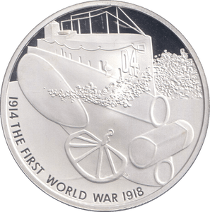2015 SILVER PROOF FIVE POUND THE FIRST WORLD WAR - SILVER WORLD COINS - Cambridgeshire Coins
