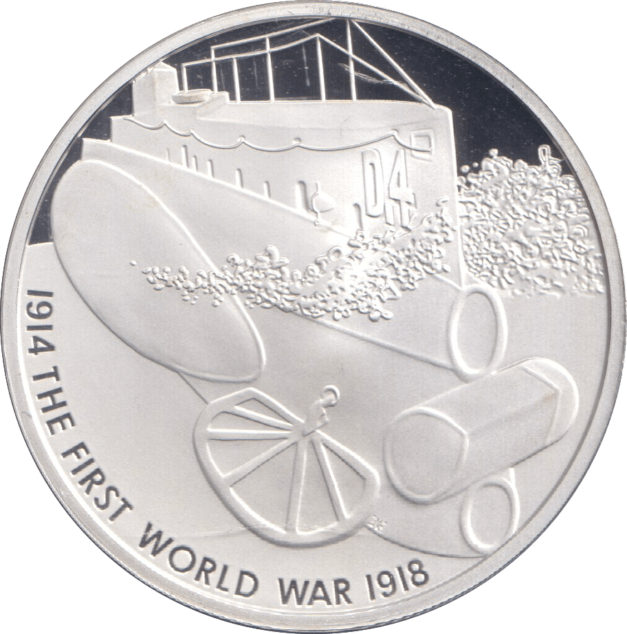 2015 SILVER PROOF FIVE POUND THE FIRST WORLD WAR - SILVER WORLD COINS - Cambridgeshire Coins